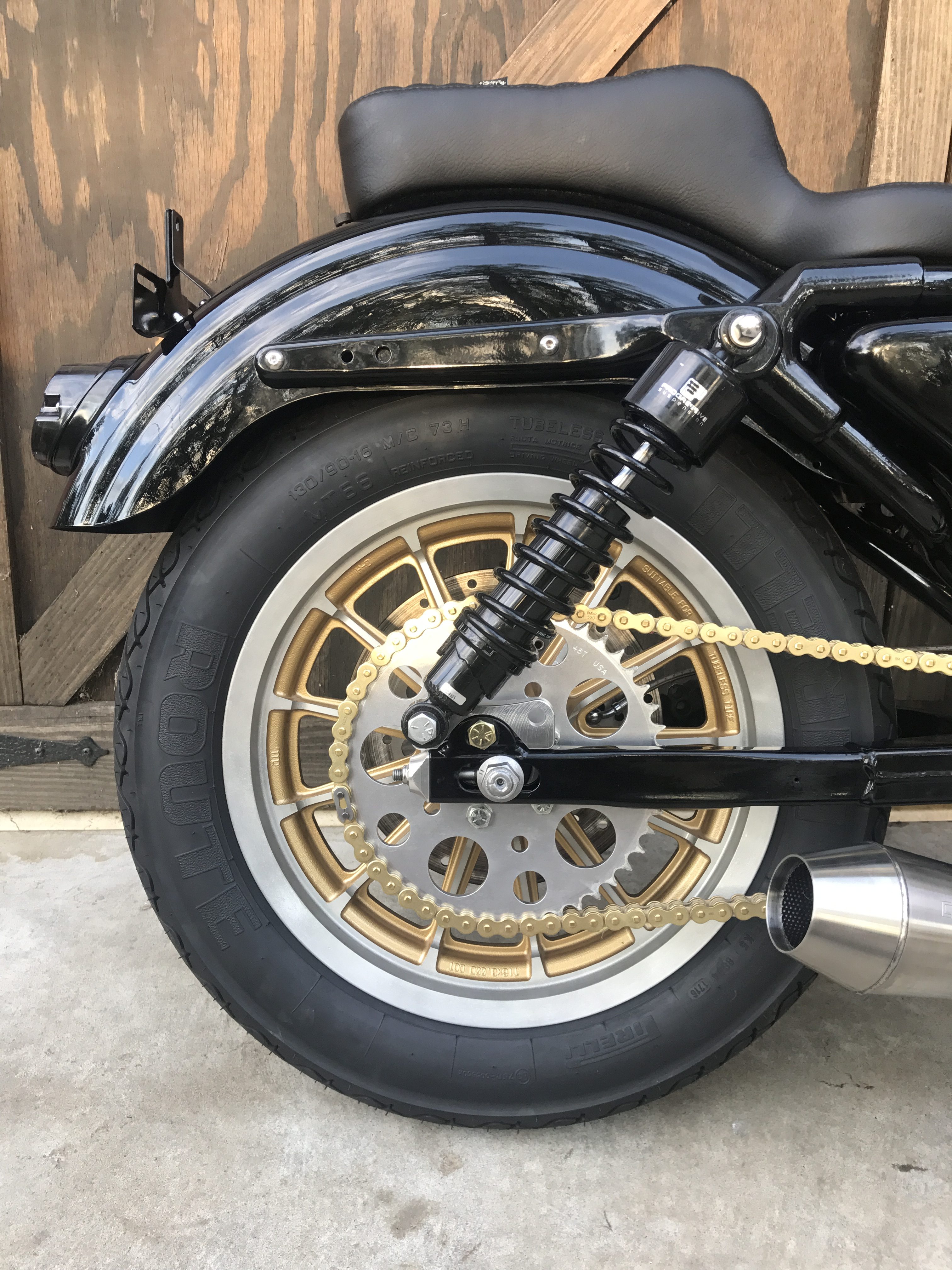 Iron Rear Lowering Kit For Harley Sportster XL883 XL1200 Hugger Roadster 2002-16